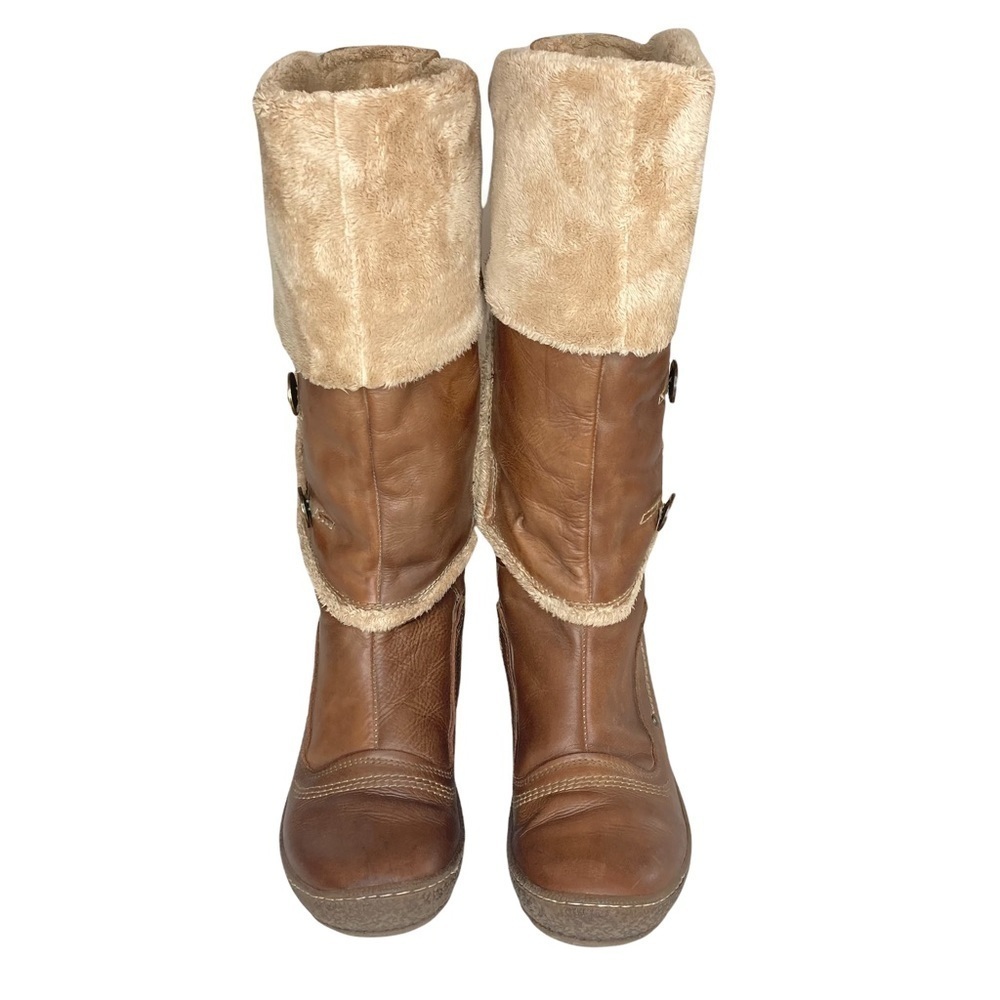 Khrio Brown Leather/Faux Fur Noa Tall Boots Sz. 6.5